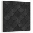 Large Abstract Wall Decor – Black Scaled Texture with Matte Finish
