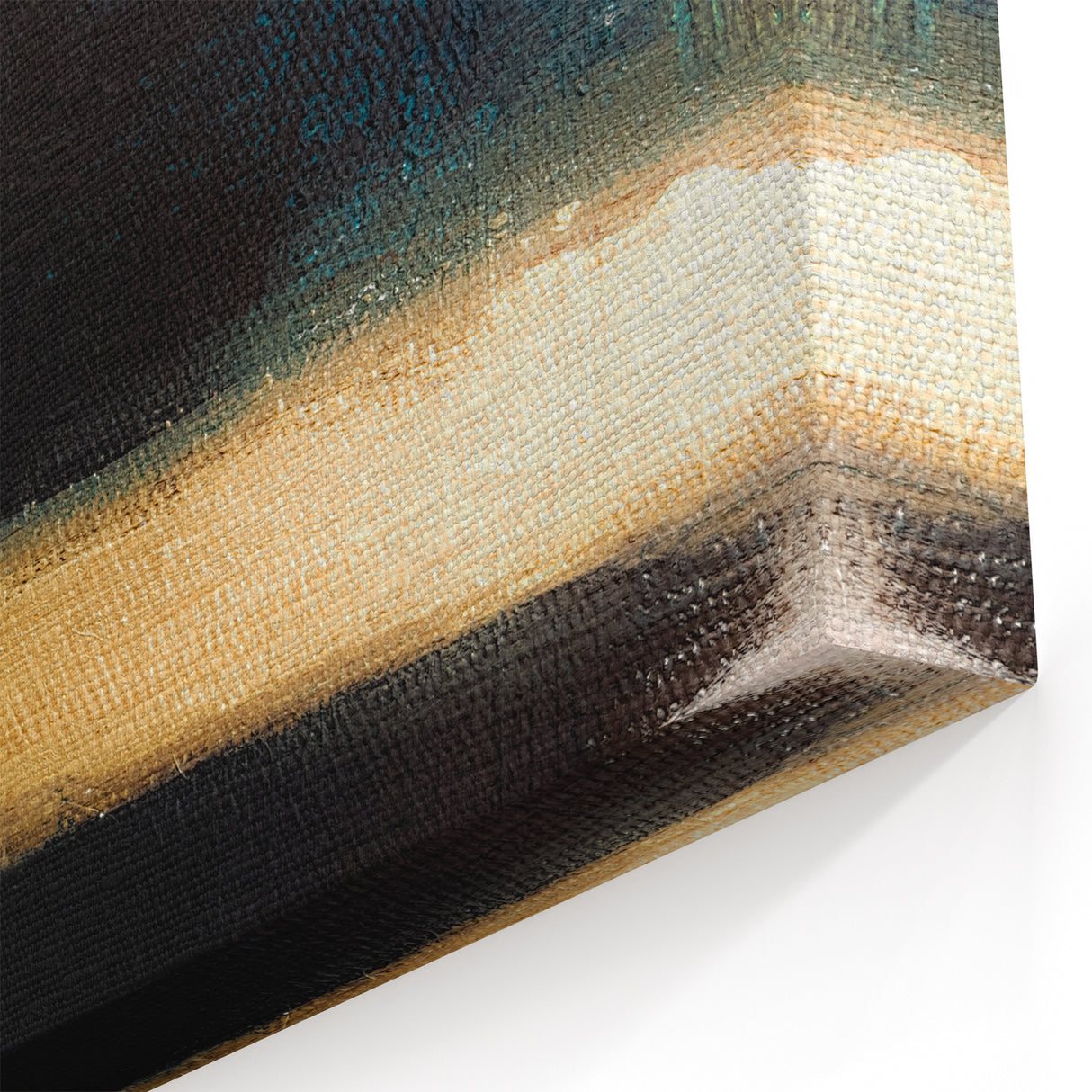 Minimalist Textured Art Pieces – Black and Gold Horizontal Abstract