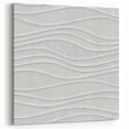 Timeless Textures Abstract Wall Art – Wavy Layered White Pattern