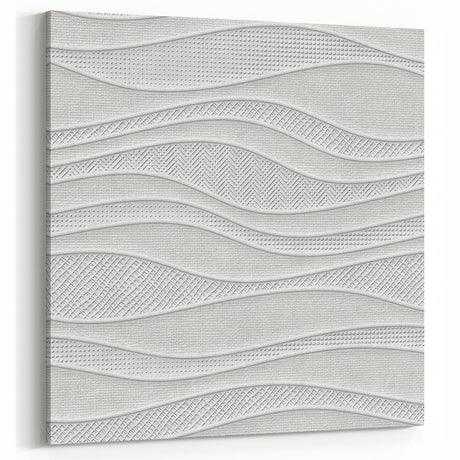 Timeless Textures Abstract Wall Art – Wavy Layered White Pattern