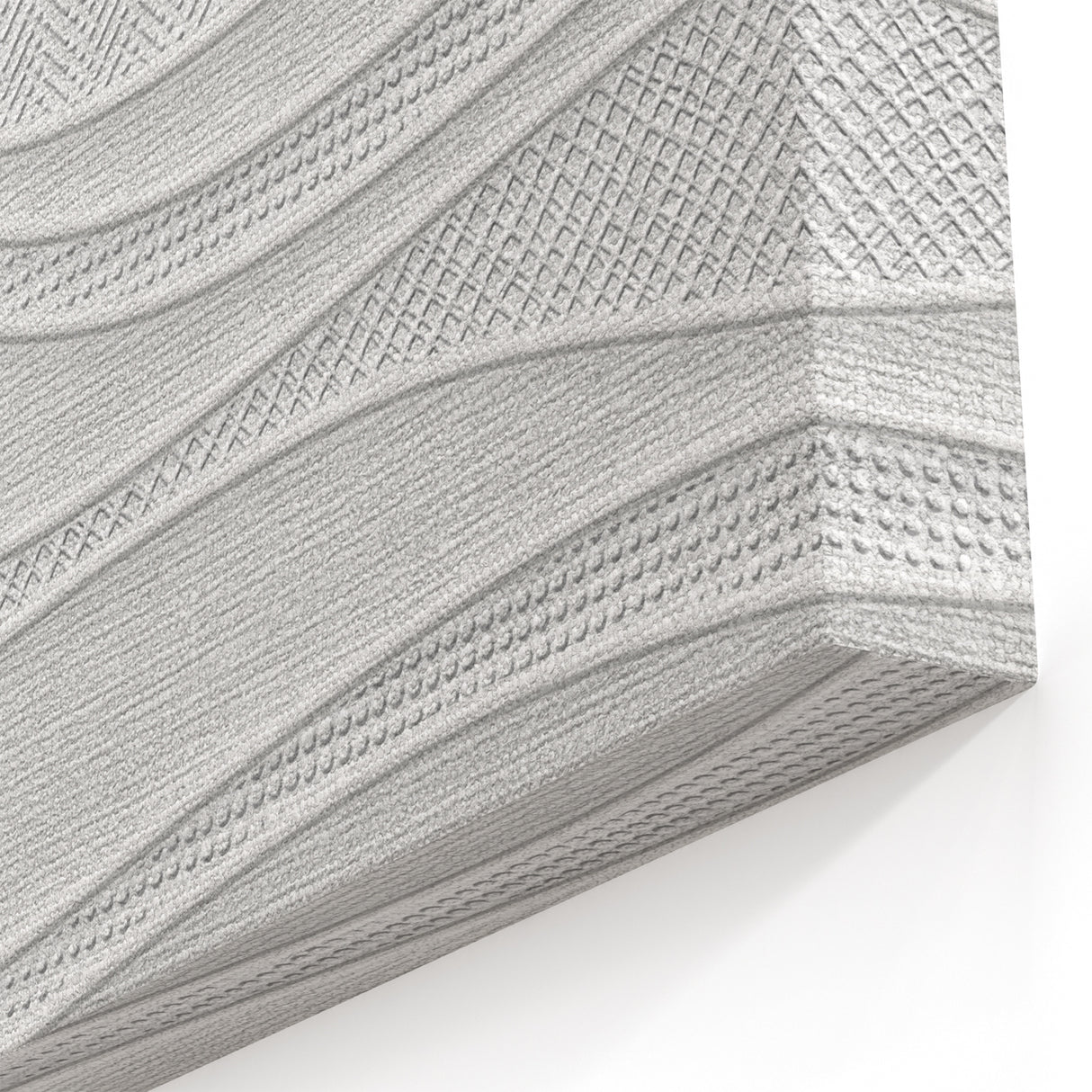 Timeless Textures Abstract Wall Art – Wavy Layered White Pattern