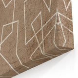 Modern Abstract Canvas Prints – Geometric Line Art on Brown Texture