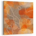 Minimalist Textured Art Pieces – Earthy Orange Organic Abstract