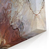 Earthen Harmony Abstracts – Moody Blue and Brown Modern Wall Art