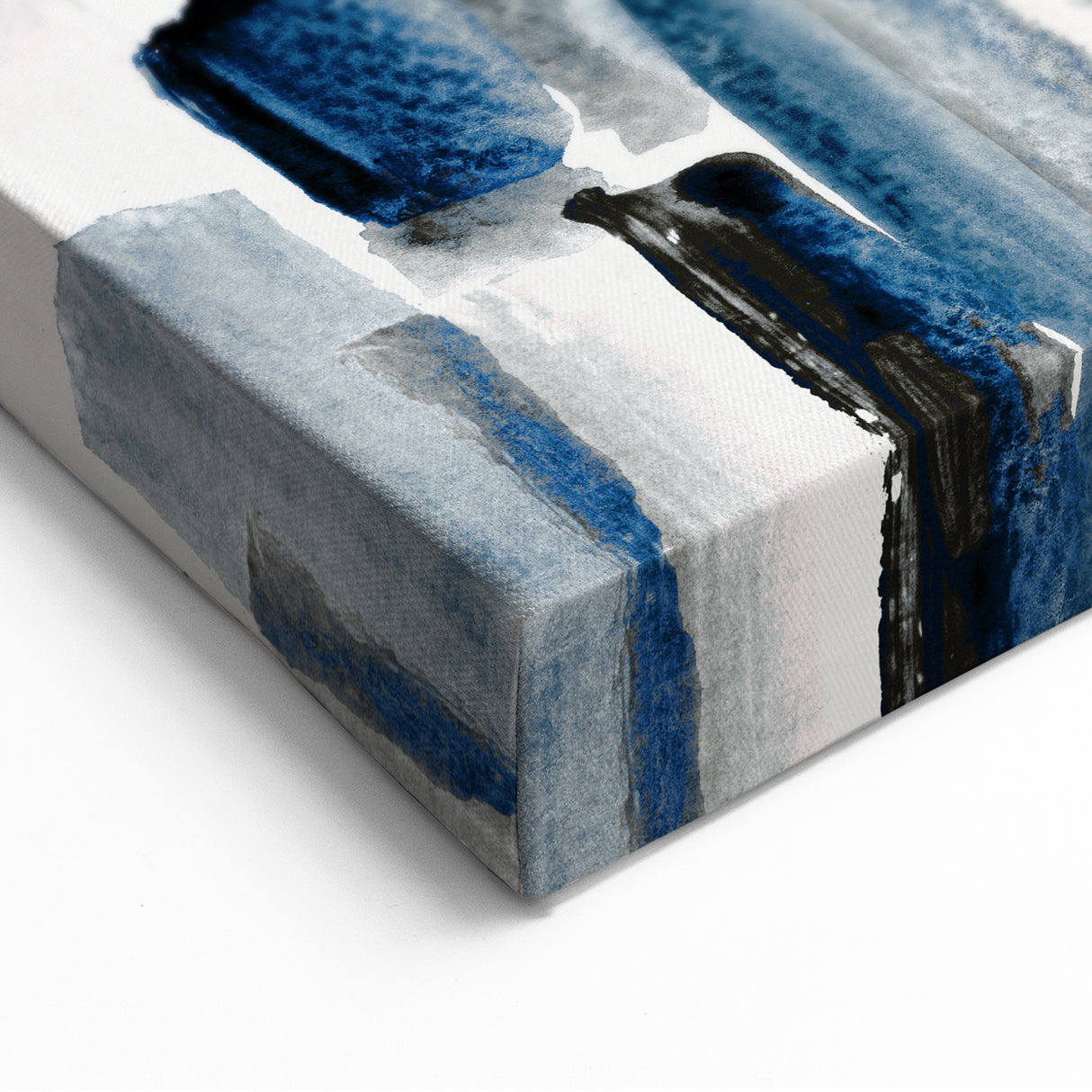 Earthen Harmony Abstracts – Navy and Gray Minimalist Wall Art Print