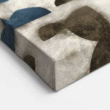 Large Abstract Wall Decor - Textured Art in Blue and Earth Tones