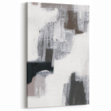 Earthen Harmony Abstracts – Black, White & Gray Modern Wall Art Print