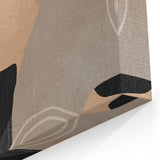 Earthen Harmony Abstracts – Beige and Black Modern Minimalist Wall Art