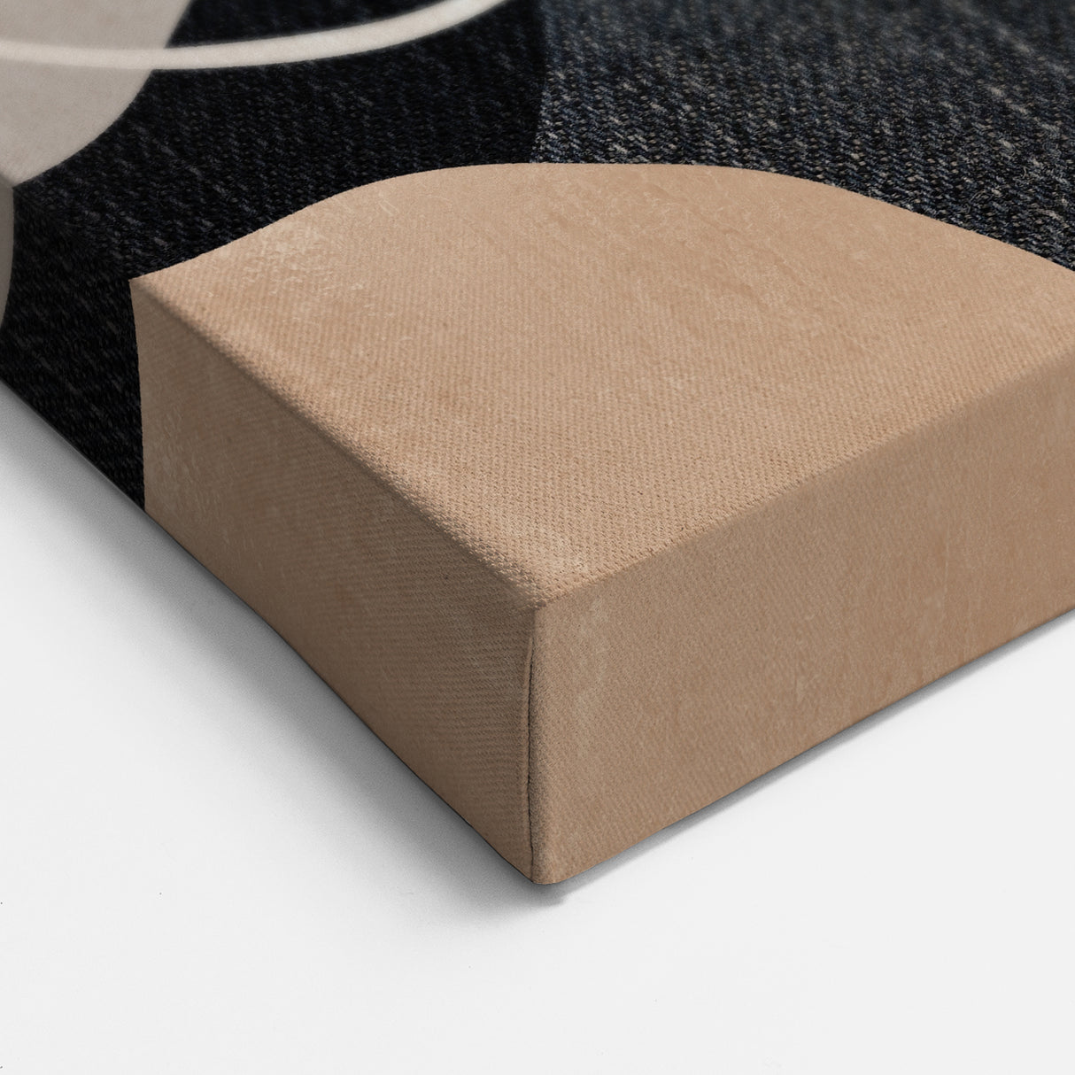 Earthen Harmony Abstracts – Beige and Black Modern Minimalist Wall Art