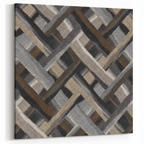 Minimalist Textured Art Pieces - Interwoven Neutrals in Motion