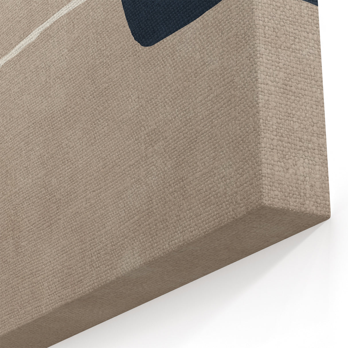 Large Abstract Wall Decor - Organic Shapes in Beige and Navy