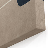 Large Abstract Wall Decor - Organic Shapes in Beige and Navy