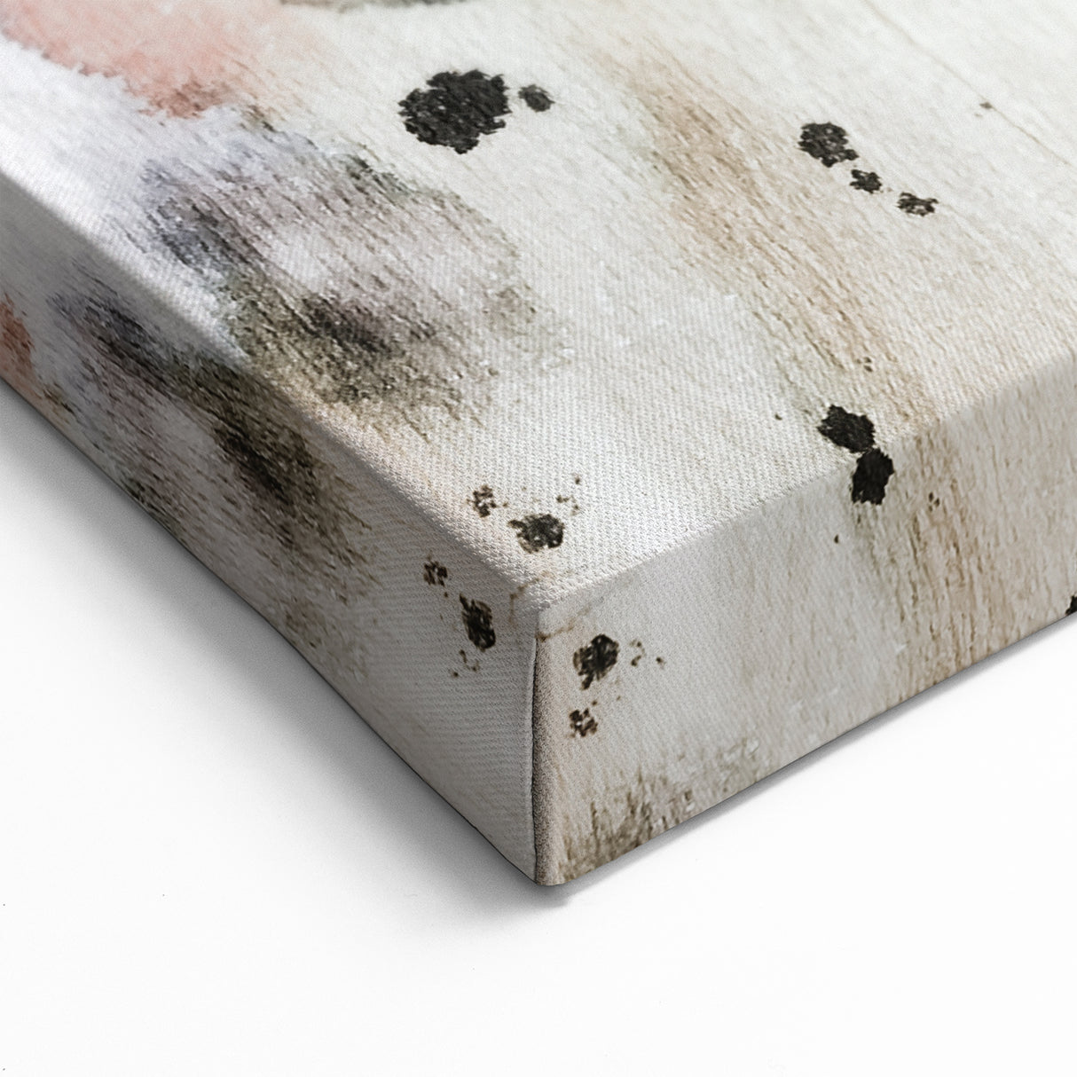 Earthen Harmony Abstracts – Blush and Black Modern Watercolor Wall Art