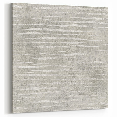 Contemporary Framed Abstract Art - Light Gray Textured Flow Design