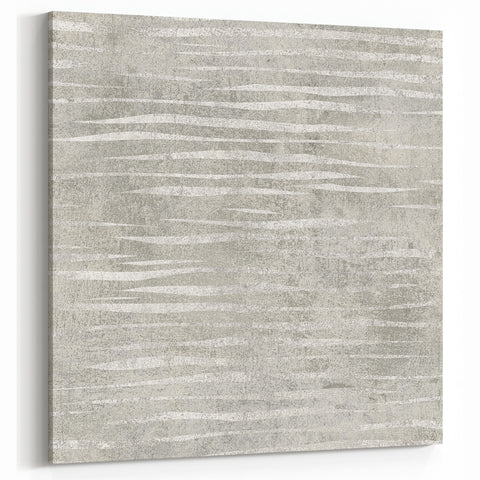 Contemporary Framed Abstract Art - Light Gray Textured Flow Design