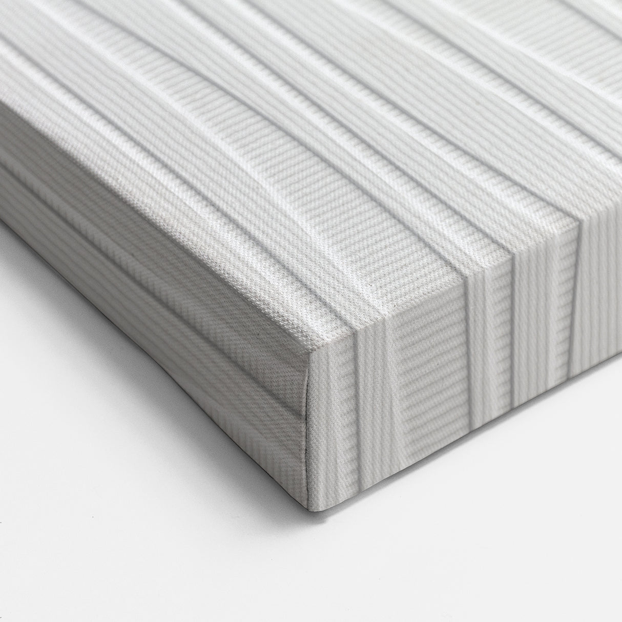Textured Acrylic Wall Art - Vertical Wave Lines in Soft Neutrals
