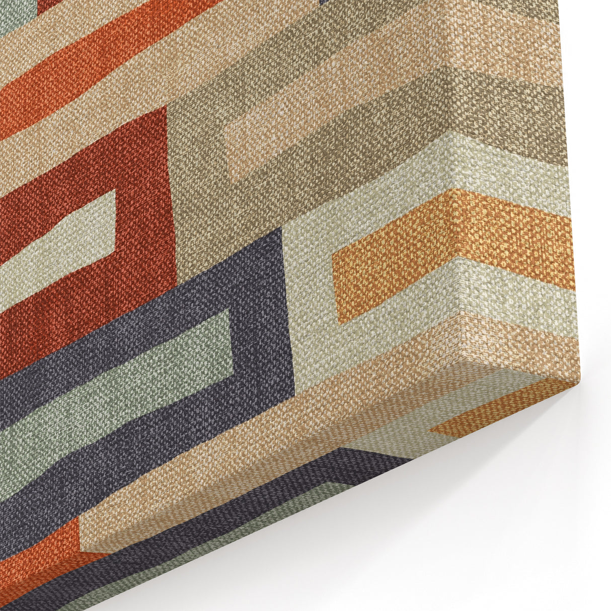 Framed Abstract Art for Sale - Retro Color Blocks in Warm Neutrals