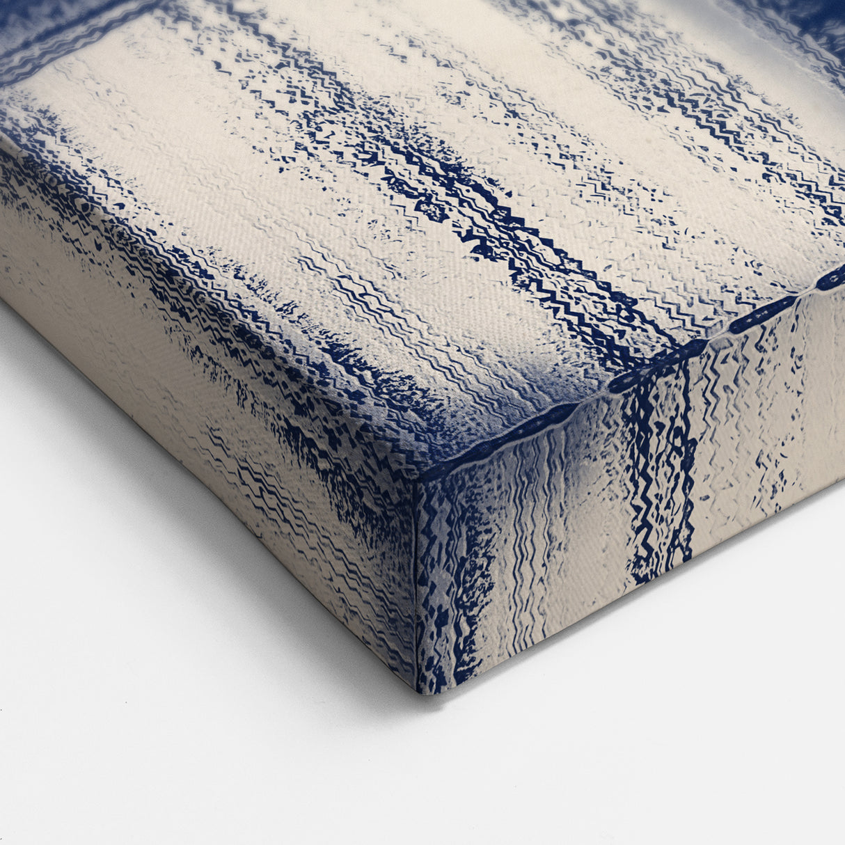 Earthen Harmony Abstracts – Navy Blue Grid Modern Abstract Wall Art