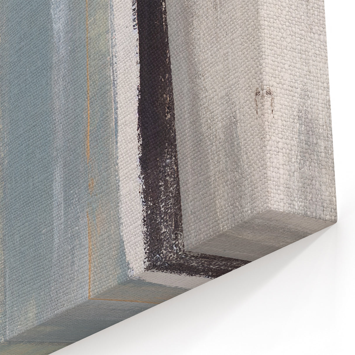 Textured Acrylic Wall Art – Gray Blue and Neutral Vertical Layers
