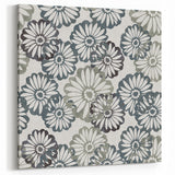 Contemporary Framed Abstract Art – Muted Floral Texture Print