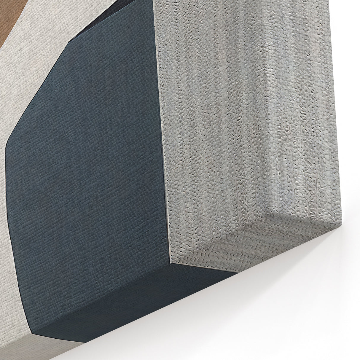 Minimalist Textured Art Pieces – Geometric Brown and Gray Forms