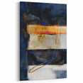 Timeless Textures Abstract Wall Art – Navy, Ochre, and Gold Layers