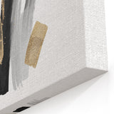 Abstract Geometric Framed Art – Minimalist Wall Decor in Black & Gold