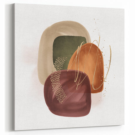 Geometric Art Prints for Home Decor – Minimalist Earthy Color Palette
