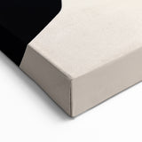 Geometric Minimalist Abstract Wall Art – Black and Cream Contrast