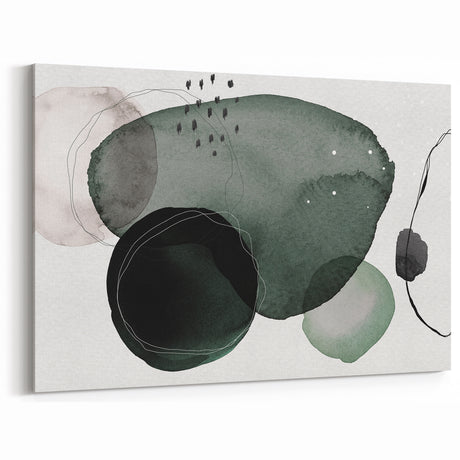 Geometric Art Prints for Home Decor – Minimalist Forest Green Design