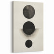 Contemporary Minimalist Wall Art – Geometric Black Circle Alignment