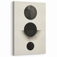 Contemporary Minimalist Wall Art – Geometric Black Circle Alignment