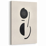 Minimalist Abstract Canvas Prints – Geometric Black & Beige Wall Art