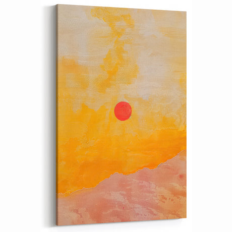 Geometric Minimalist Abstract Wall Art – Sunset Glow Canvas Print