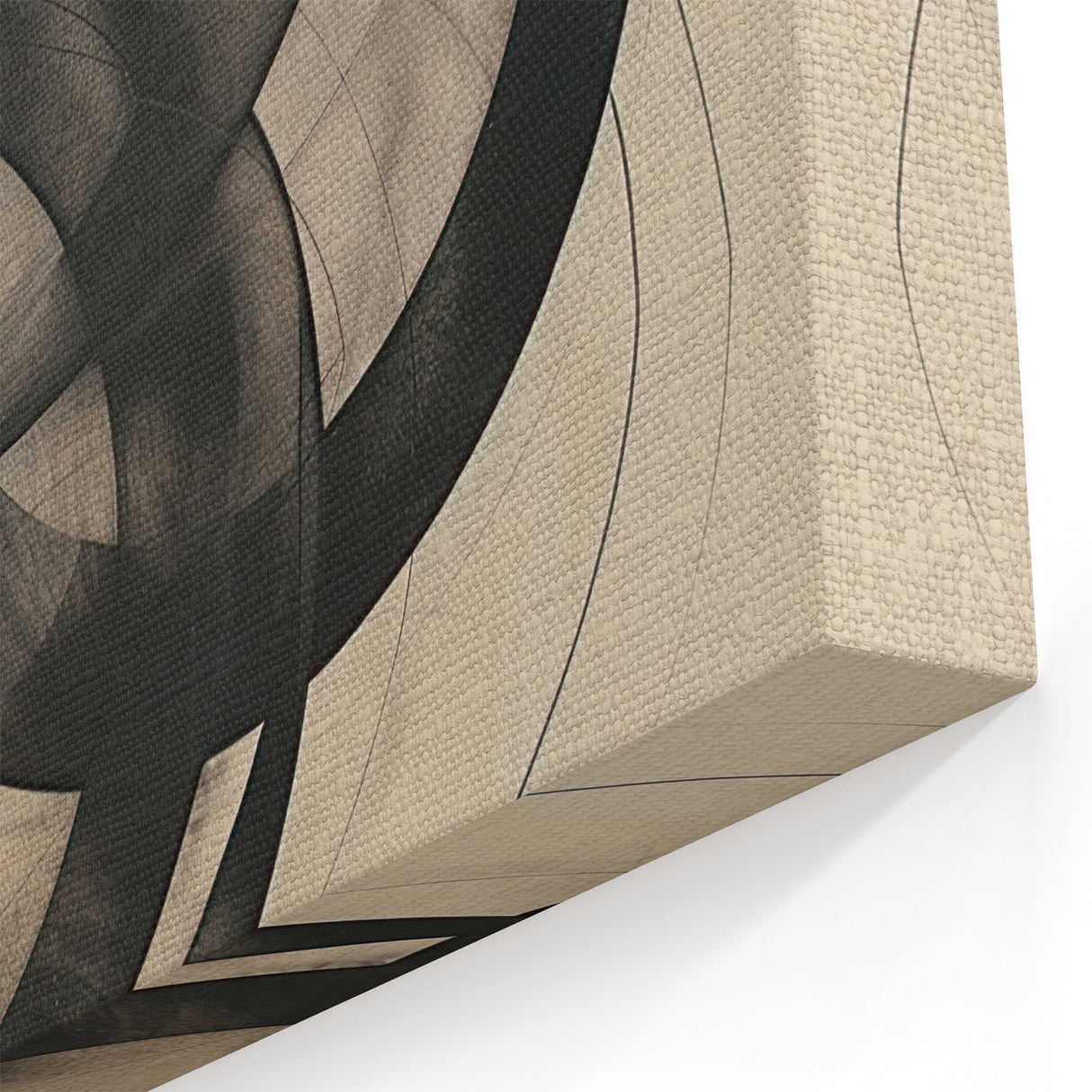 Abstract Geometric Framed Art – Minimalist Wall Art in Black & Gray