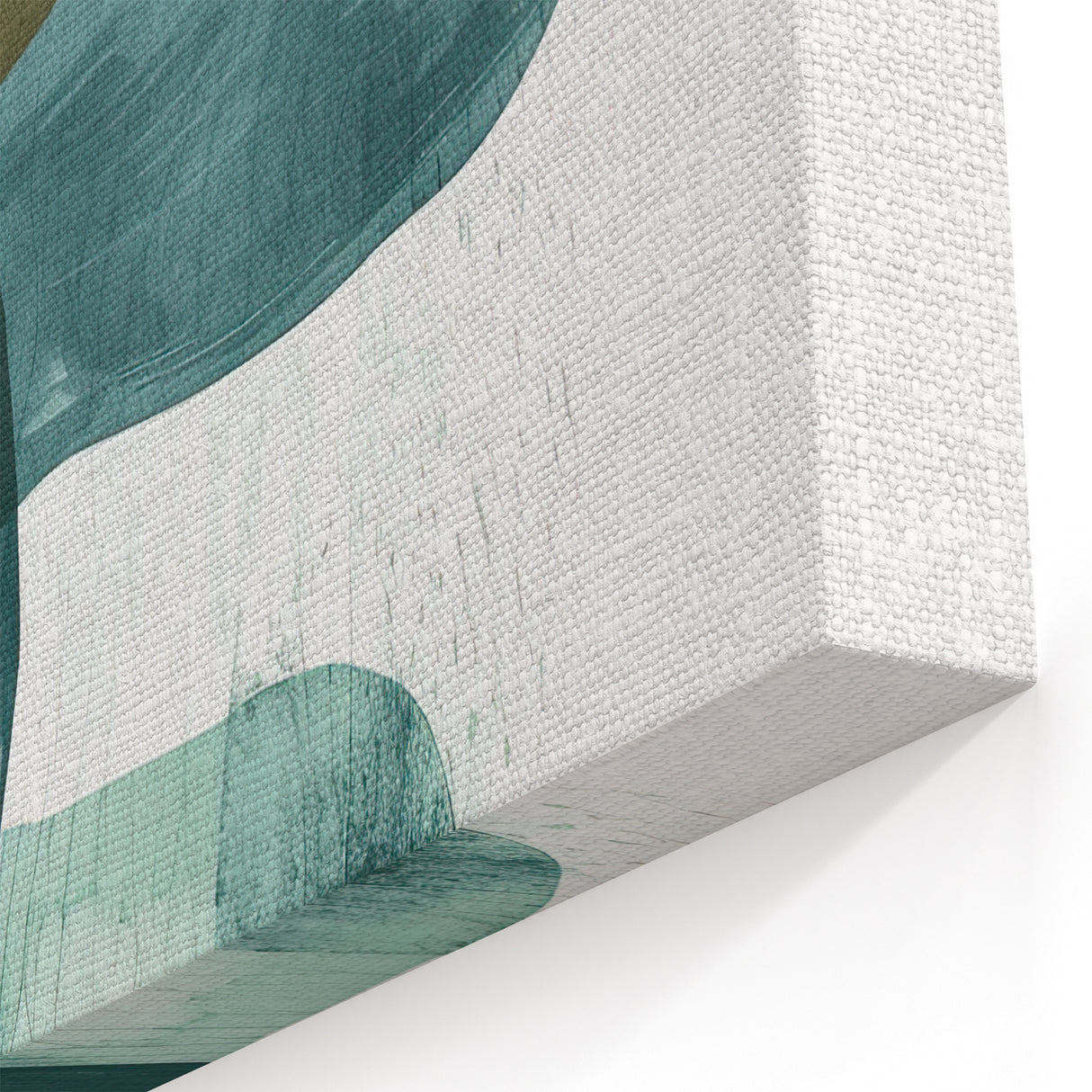 Contemporary Minimalist Wall Art – Teal & Mustard Abstract Print