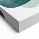 Contemporary Minimalist Wall Art – Teal & Mustard Abstract Print