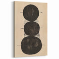 Abstract Geometric Framed Art – Minimalist Black Circles on Beige