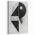 Geometric Minimalist Abstract Wall Art – Black and White Modern Print