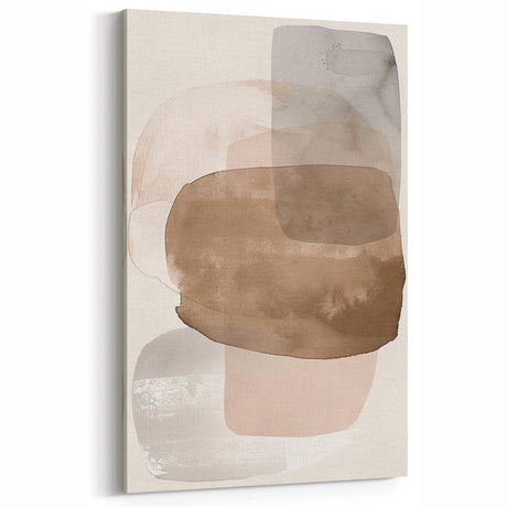 Minimalist Abstract Canvas Prints – Beige and Brown Geometric Wall Art