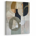 Abstract Geometric Framed Art – Modern Minimalist Black & Beige Print