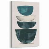 Modern Geometric Wall Decor – Minimalist Abstract Teal & Black Print