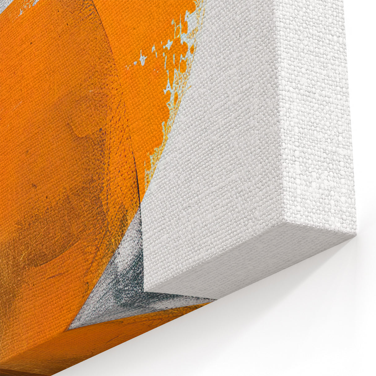 Geometric Minimalist Abstract Wall Art – Orange & Teal Modern Print