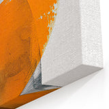 Geometric Minimalist Abstract Wall Art – Orange & Teal Modern Print