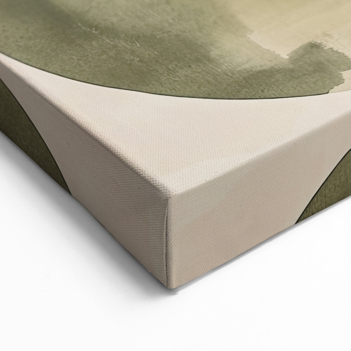 Minimalist Abstract Canvas Prints – Olive Green Geometric Wall Art