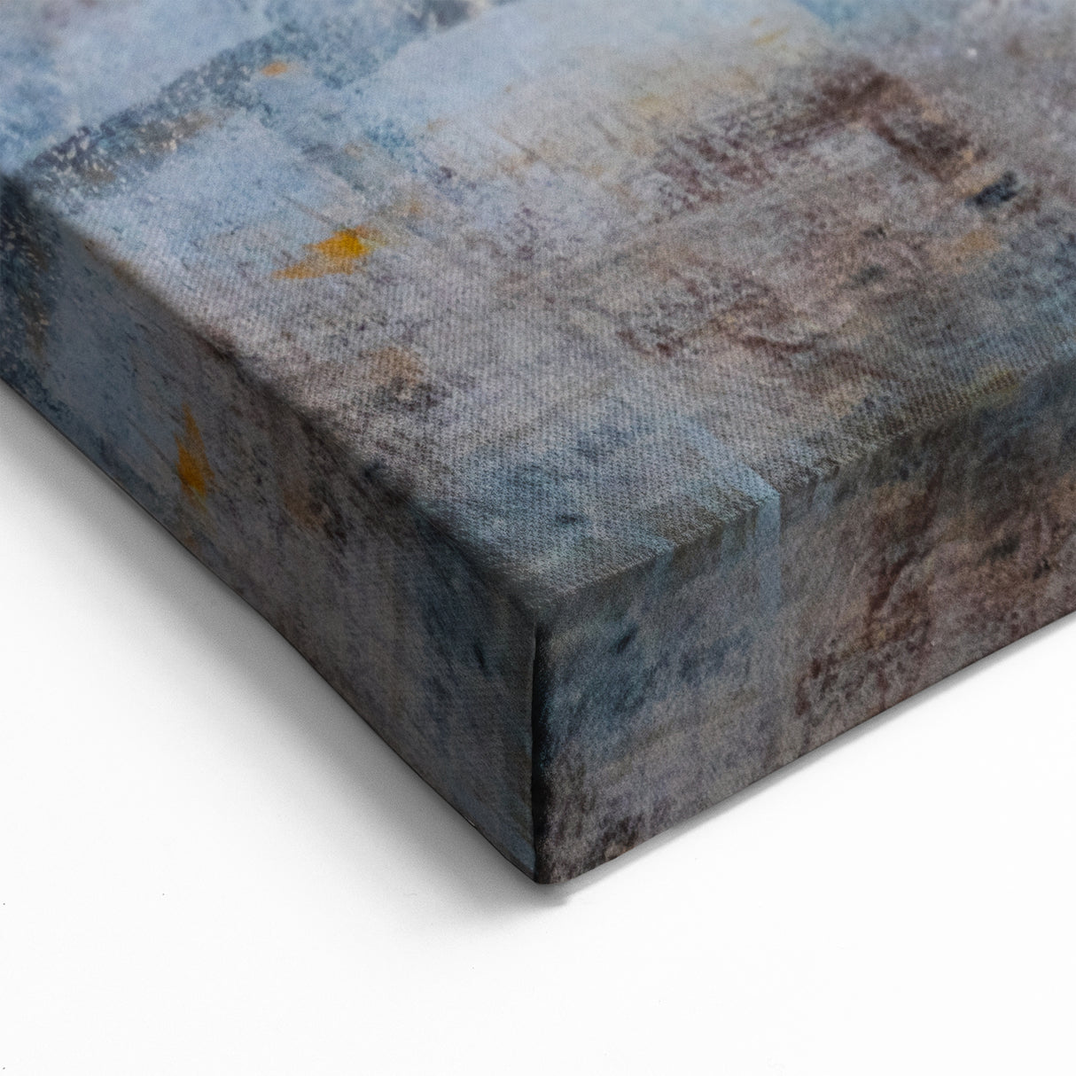 Textured Abstract Wall Art – Blue and Yellow Modern Canvas Art