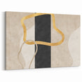 Earthen Harmony Abstracts – Minimalist Black and Gold Wall Art