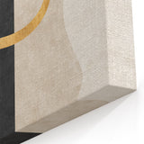 Earthen Harmony Abstracts – Minimalist Black and Gold Wall Art