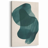 Earthen Harmony Abstracts – Dark Green Minimalist Canvas Wall Art