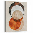 Abstract Wall Art – Burnt Orange & Beige Textured Geometric Canvas